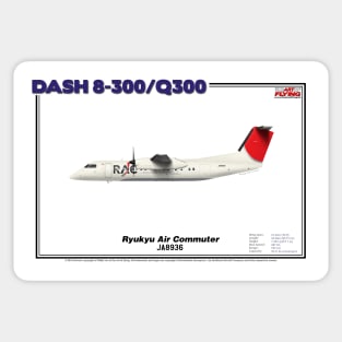 DeHavilland Canada Dash 8-300/Q300 - Ryukyu Air Commuter (Art Print) Sticker